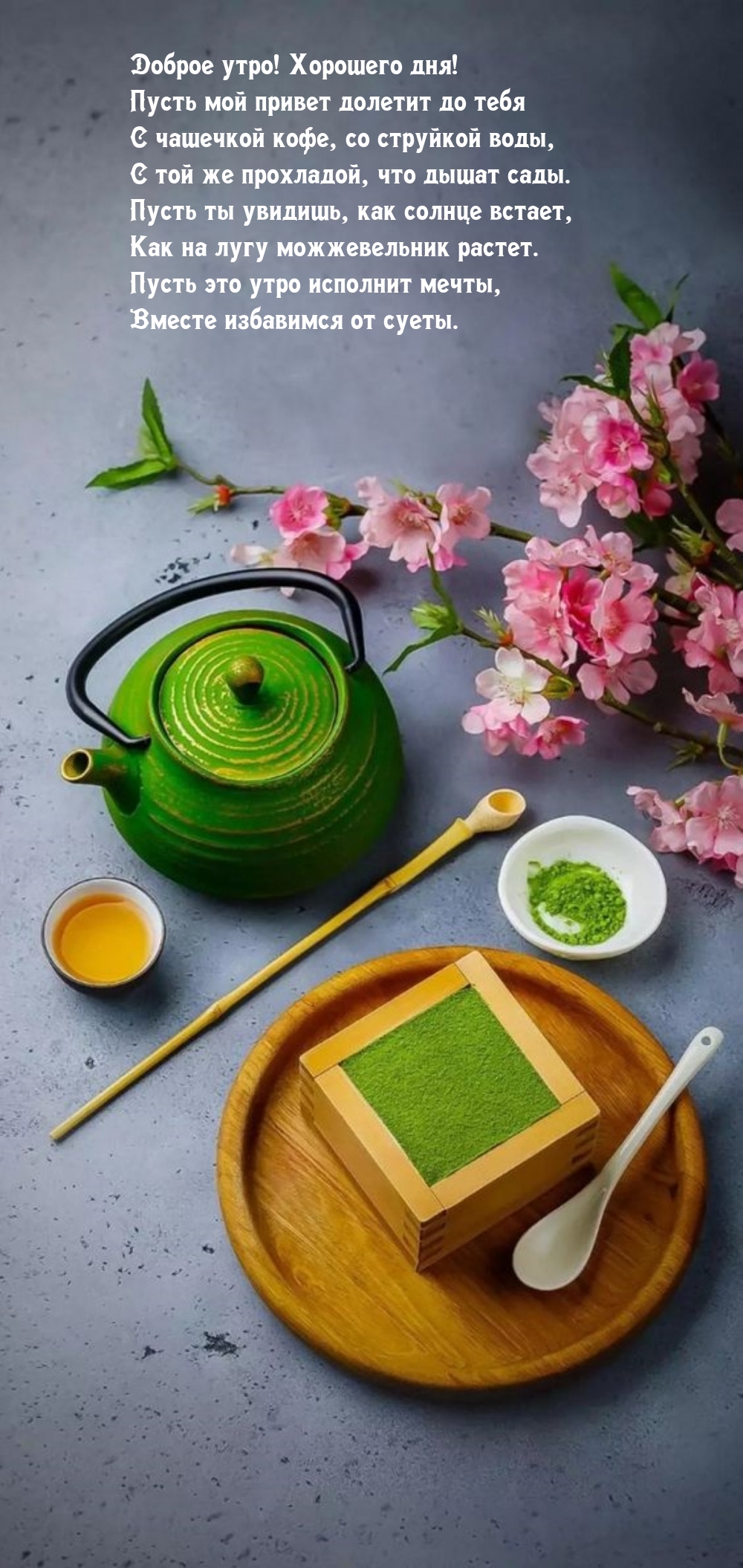 Доброе утро! Хорошего дня! Пусть мой привет долетит до тебя