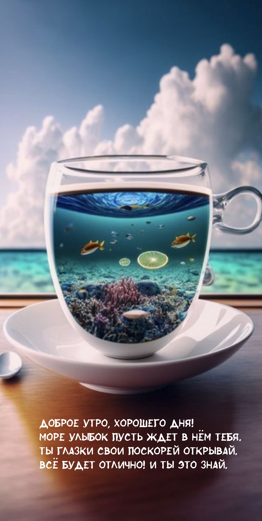 Доброе утро, хорошего дня! Море улыбок пусть ждет в нём тебя.