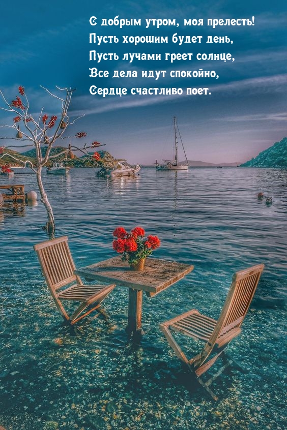С добрым утром, моя прелесть! Пусть хорошим будет день