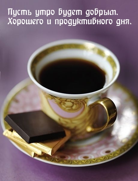 Пусть утро будет добрым. Хорошего и продуктивного дня.