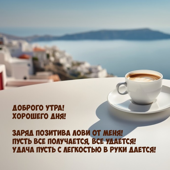 Доброго утра! Хорошего дня! Заряд позитива лови от меня!