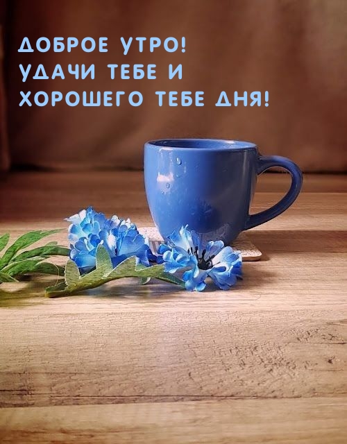 Доброе утро! Удачи тебе и хорошего тебе дня!