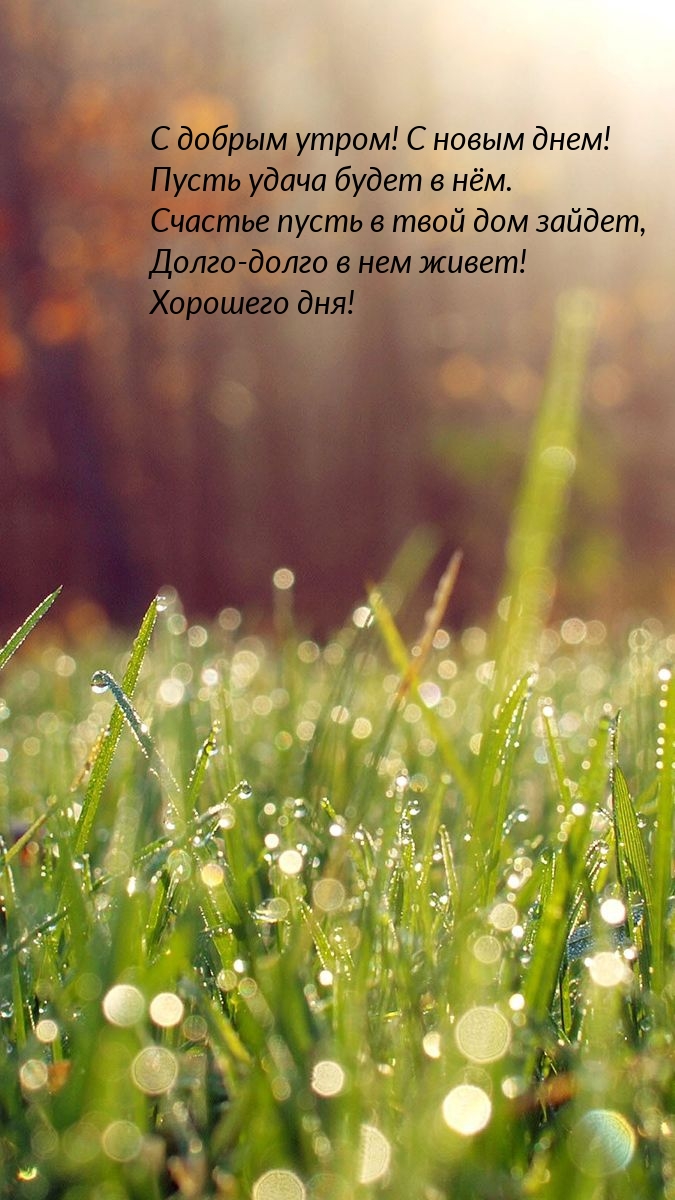 С добрым утром! С новым днем! Пусть удача будет в нём.