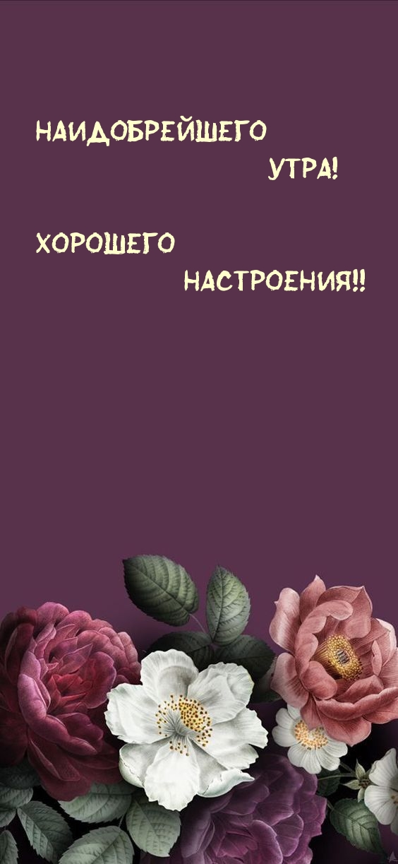 Наидобрейшего утра! Хорошего настроения!!