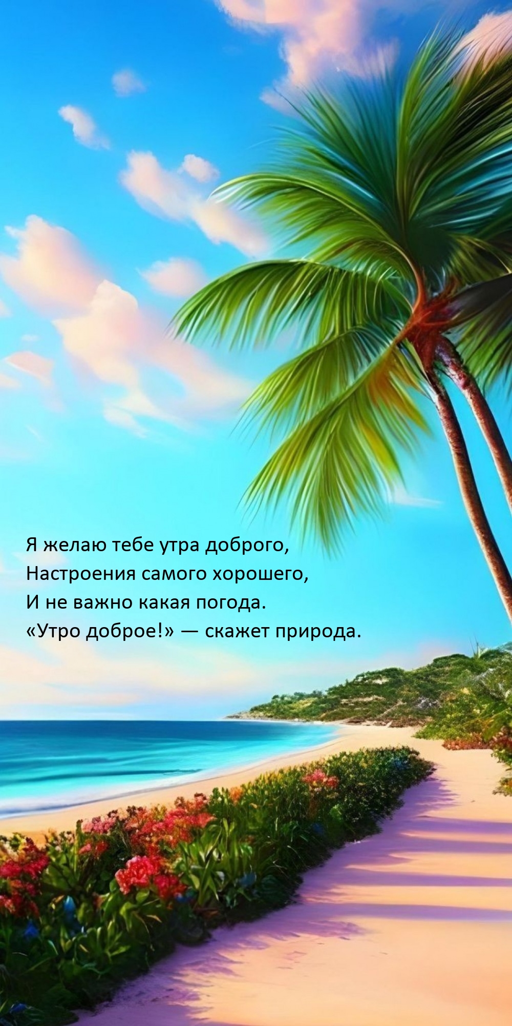Я желаю тебе утра доброго, настроения самого хорошего