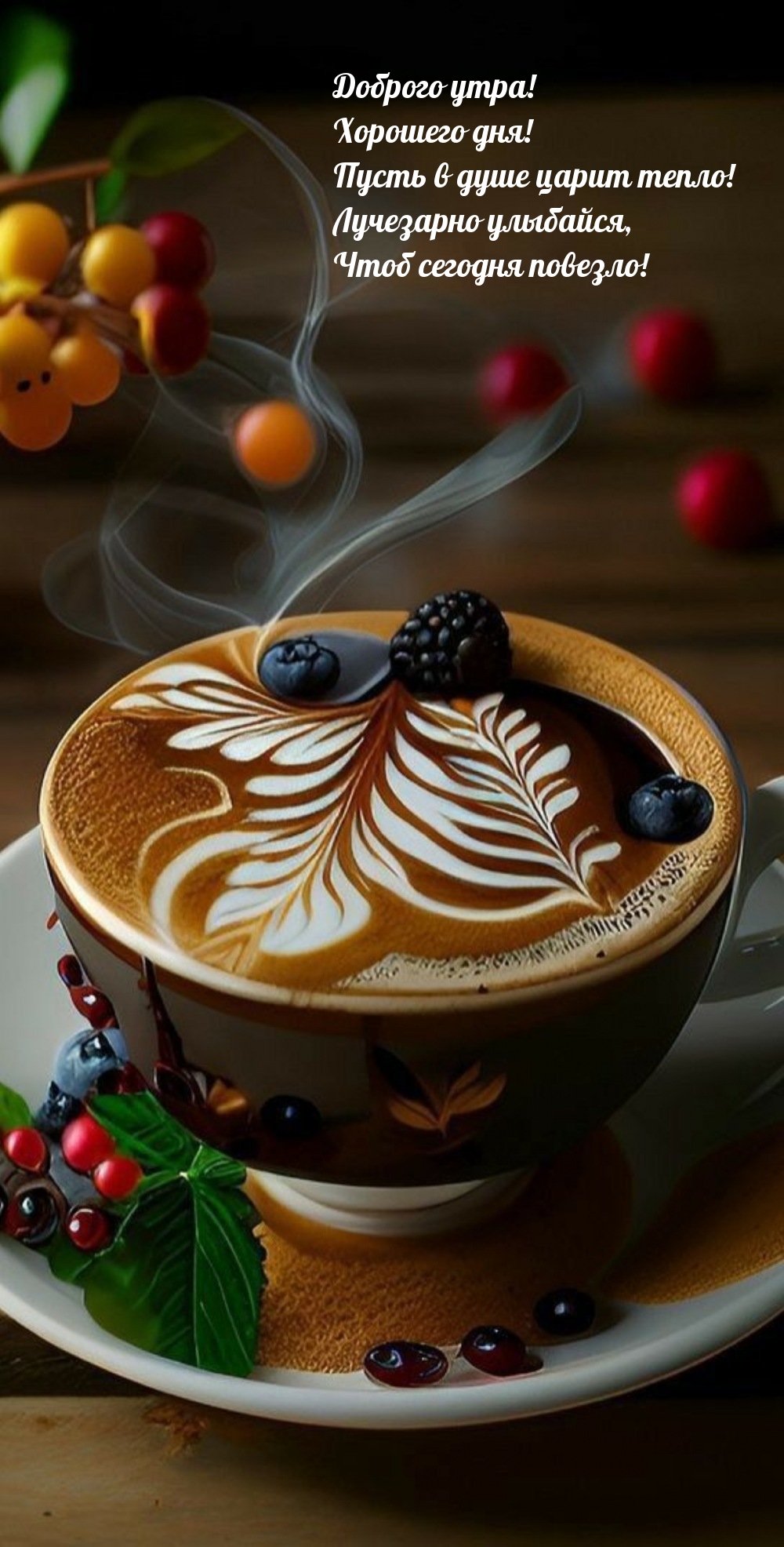 Доброго утра! Хорошего дня! Пусть в душе царит тепло!