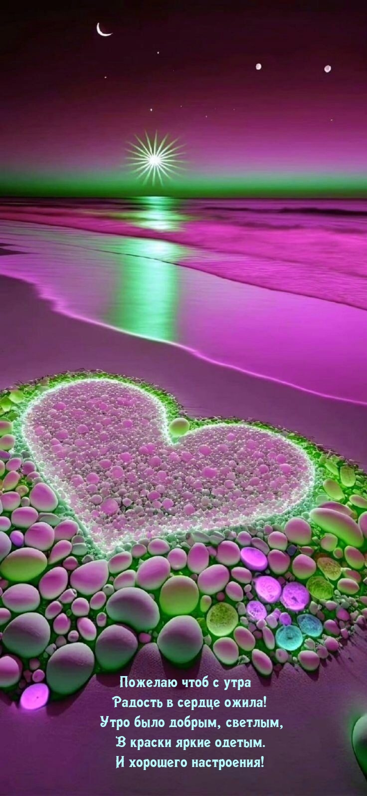 Пожелаю чтоб с утра радость в сердце ожила! Утро было добрым