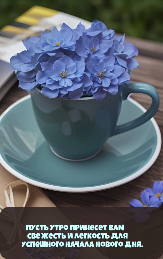 Пусть утро принесет вам свежесть и легкость для 