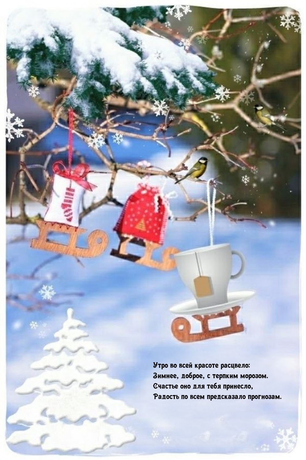 Утро во всей красоте расцвело: зимнее, доброе, с терпким морозом.
