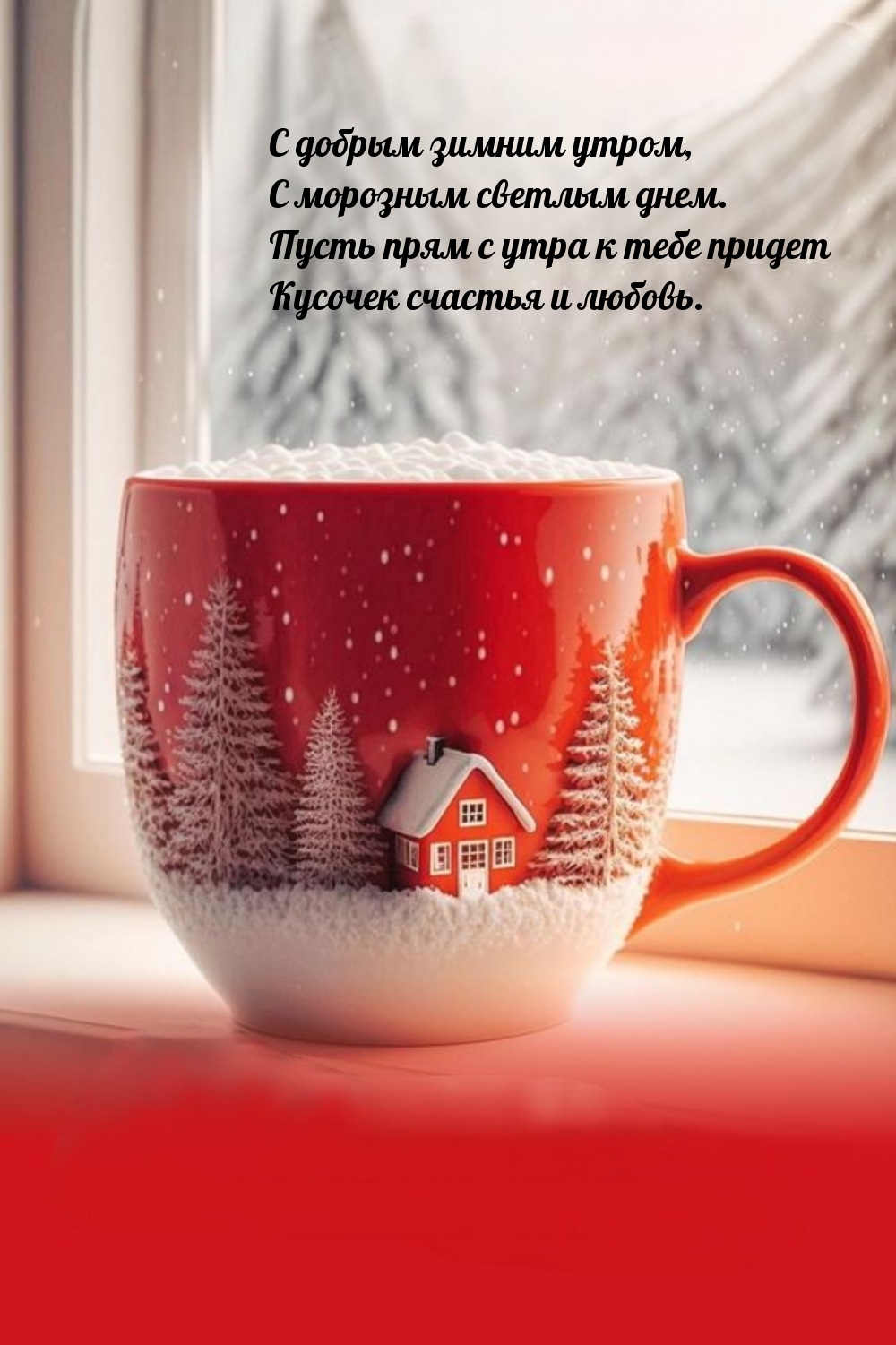 С добрым зимним утром, с морозным светлым днем.