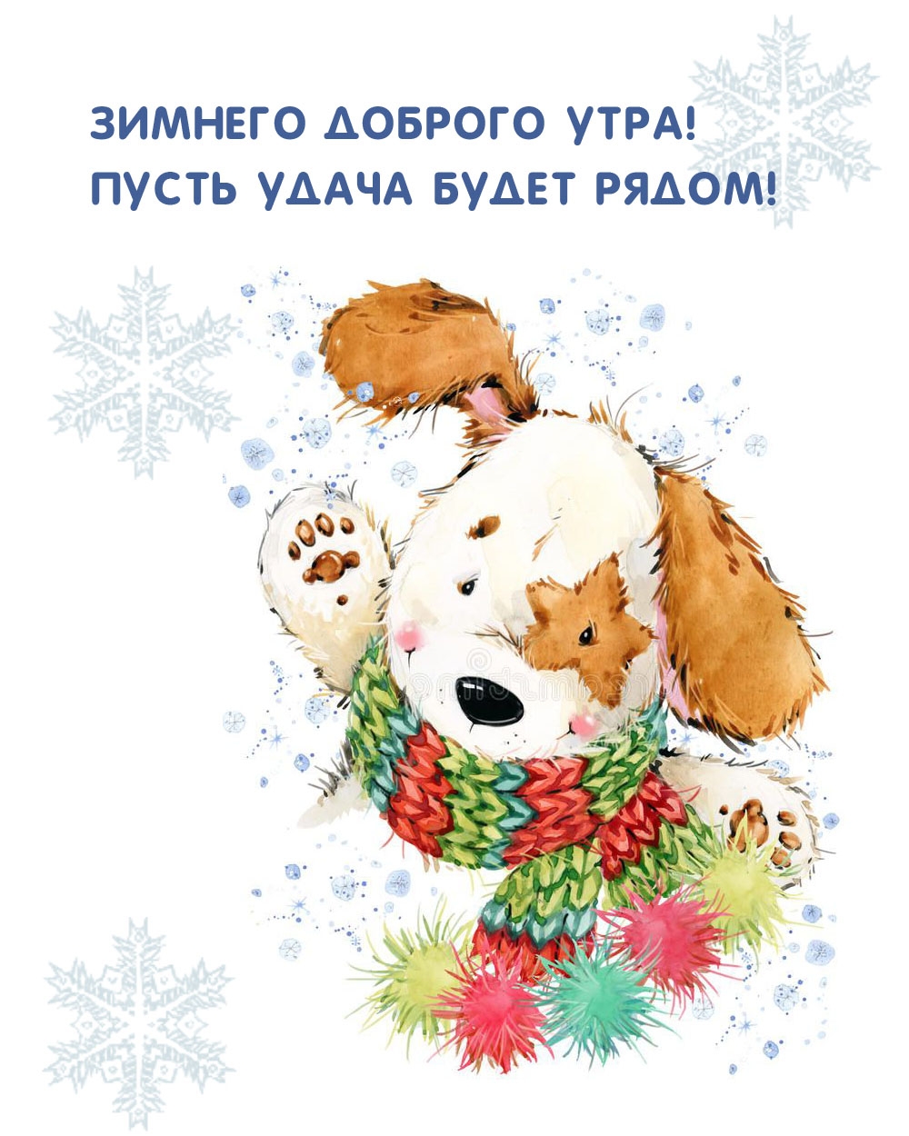 Зимнего доброго утра! Пусть удача будет рядом!
