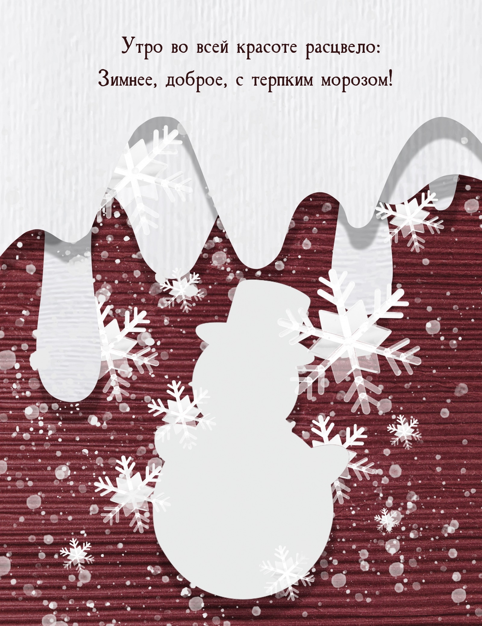 Утро во всей красоте расцвело: зимнее, доброе, с терпким морозом!