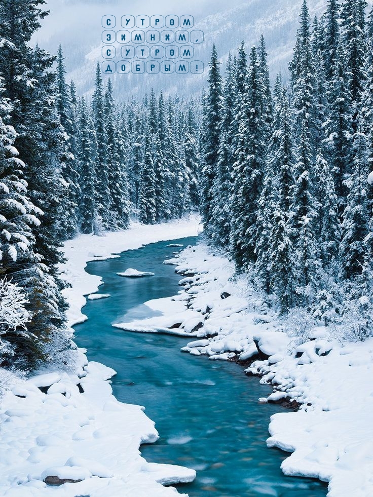 С утром зимним, с утром добрым! Пожелаю я тебе.
