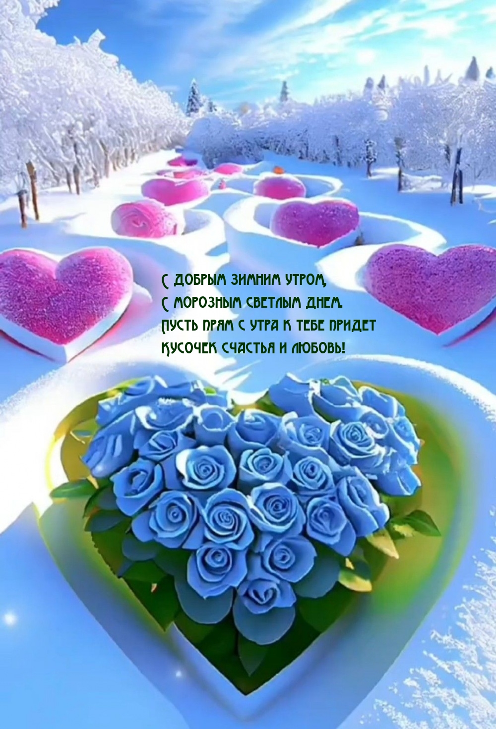 С добрым зимним утром, с морозным светлым днем.