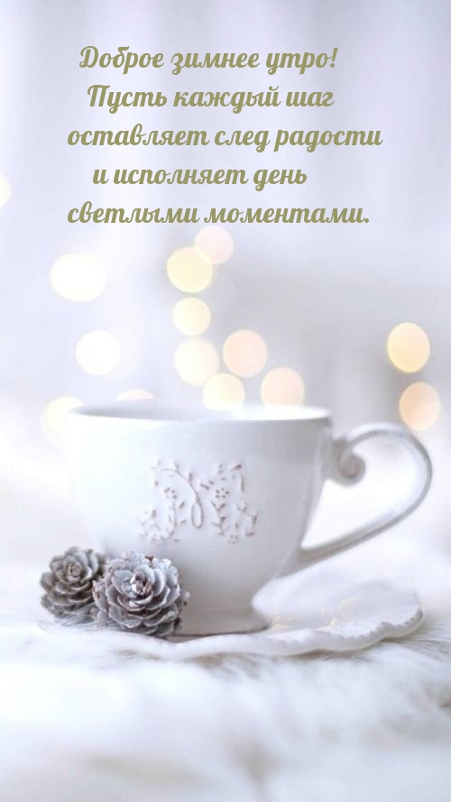 Доброе зимнее утро! Пусть каждый шаг оставляет след радости 