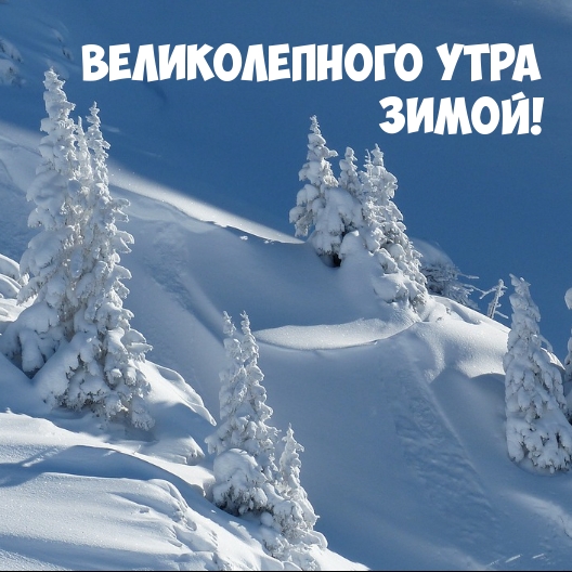 Великолепного утра зимой!