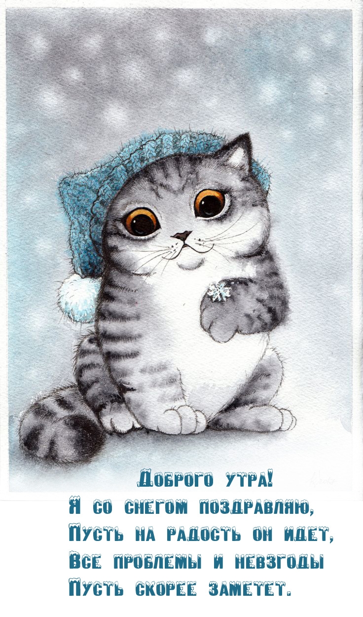 Доброго утра! Я со снегом поздравляю, пусть на радость он идет