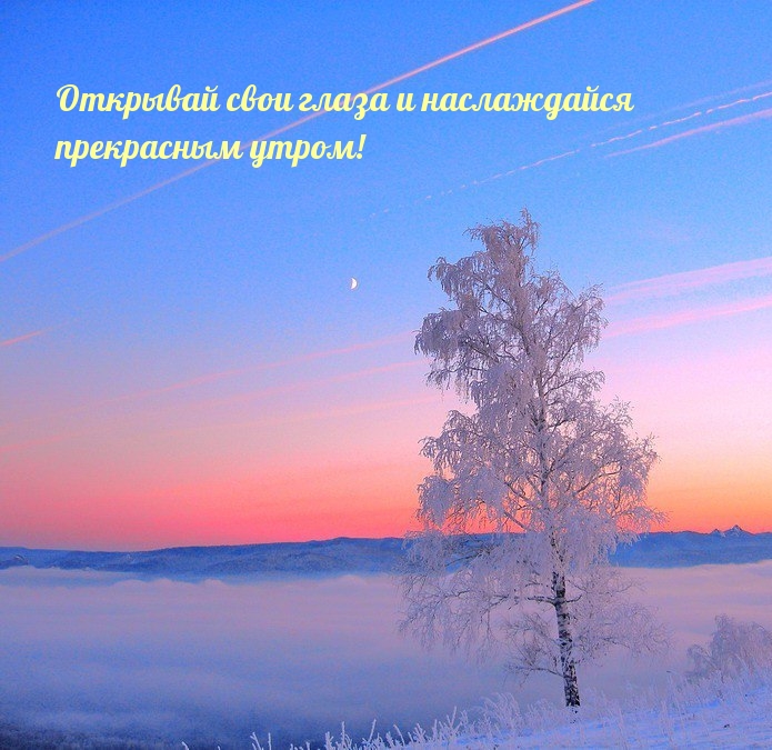 Открывай свои глаза и наслаждайся прекрасным утром! 