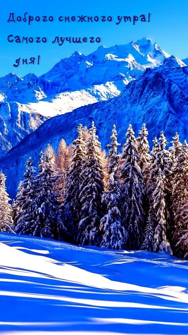 Доброго снежного утра! Самого лучшего дня!