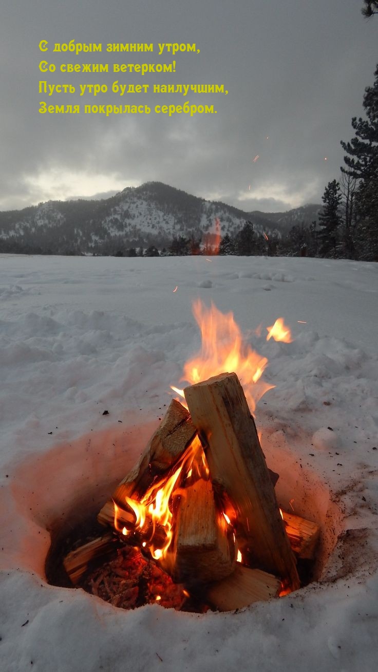 С добрым зимним утром, со свежим ветерком! Пусть утро будет наилучшим