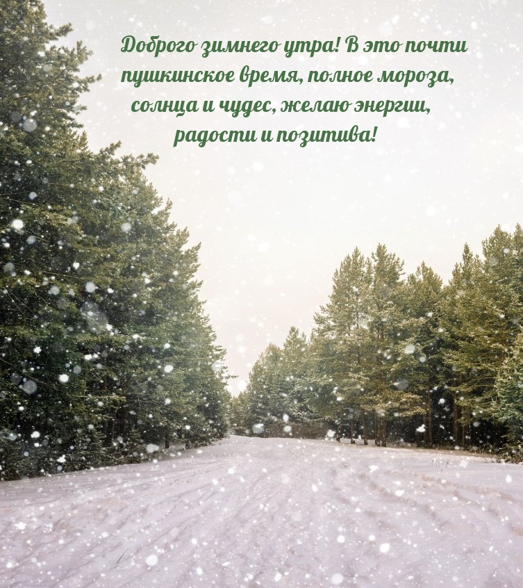 Доброго зимнего утра! В это почти пушкинское время, полное мороза