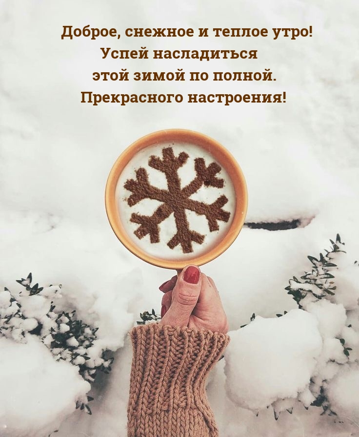 Доброе, снежное утро! Успей насладиться этой зимой по полной. 