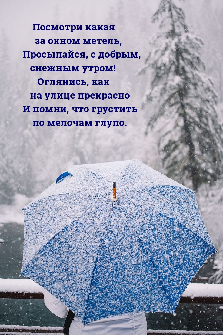 Посмотри какая за окном метель, просыпайся, с добрым утром!