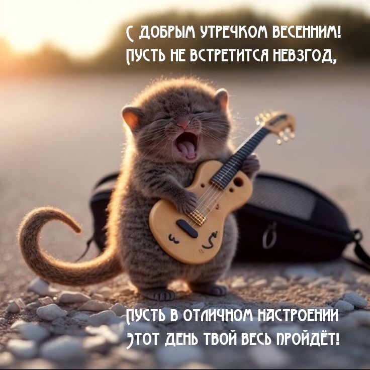 С добрым утречком весенним! Пусть не встретится невзгод,