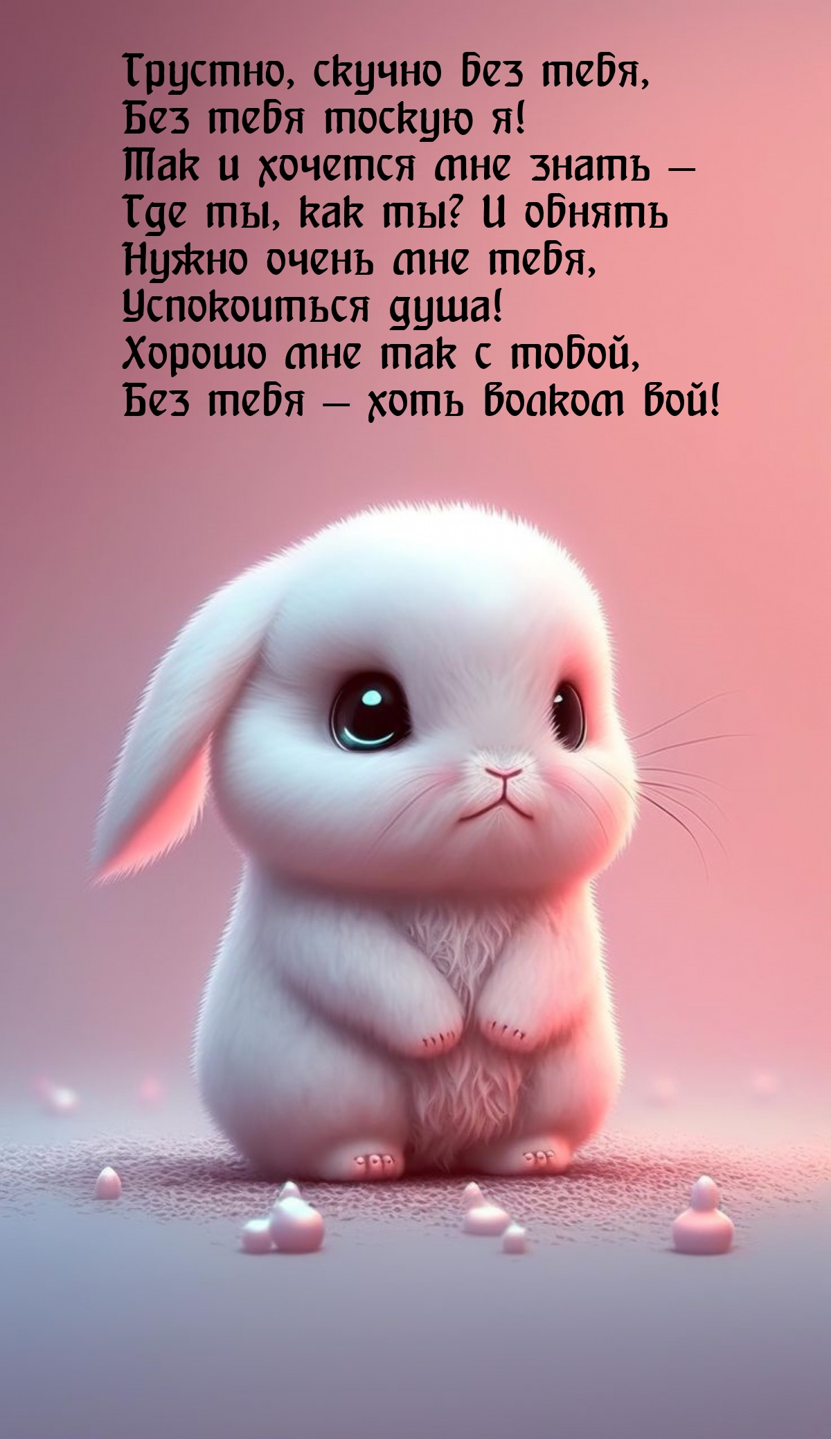 Грустно, скучно без тебя, без тебя тоскую я!