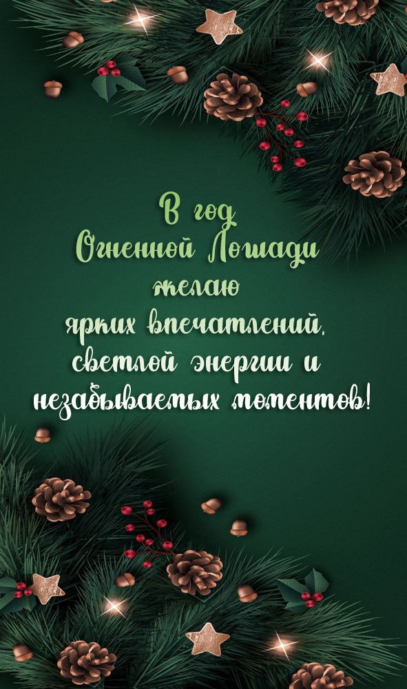 В год Огненной Лошади желаю ярких впечатлений