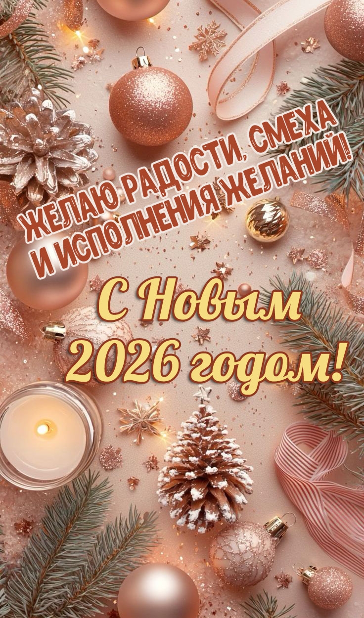 Желаю в 2026 году радости, смеха и исполнения желаний!